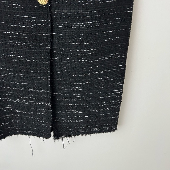 Zara Black and Gold Buttoned Skirt - Picture 4 of 13